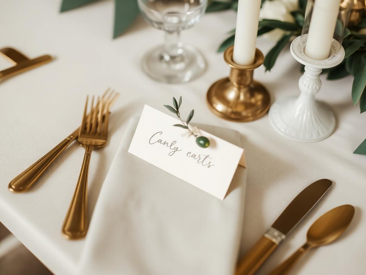 Glassware and low candles running down a dressed dinner table